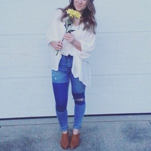 Gap True Skinny Super High Rise two tone size 31